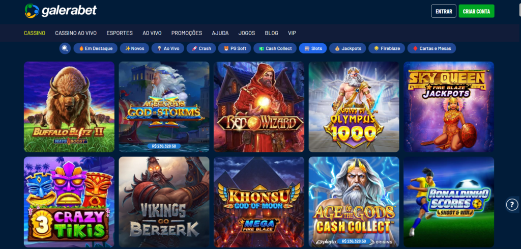 Seção de Jogos de Caça-Níqueis - Galera.bet Casino