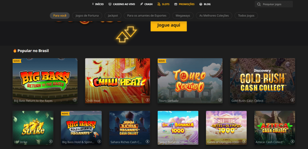Seção de Jogos de Caça-Níqueis - Betfair Casino