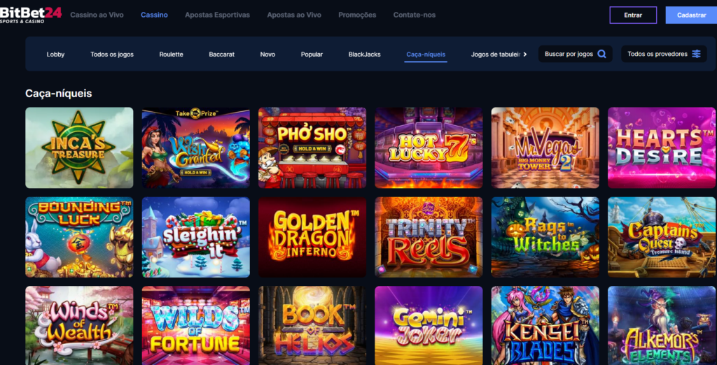 BitBet24 Casino – Seção de Caça-Níqueis
