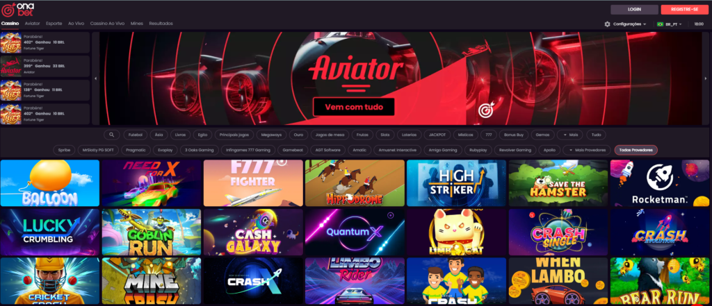 Onabet Casino – Seção de Jogos Crash