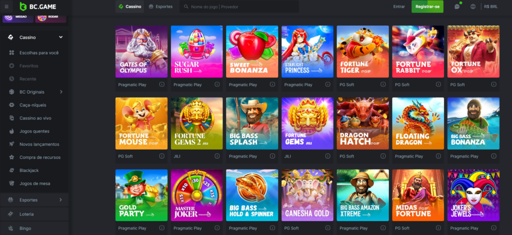 BC.Game Casino – Seção de Caça-Níqueis