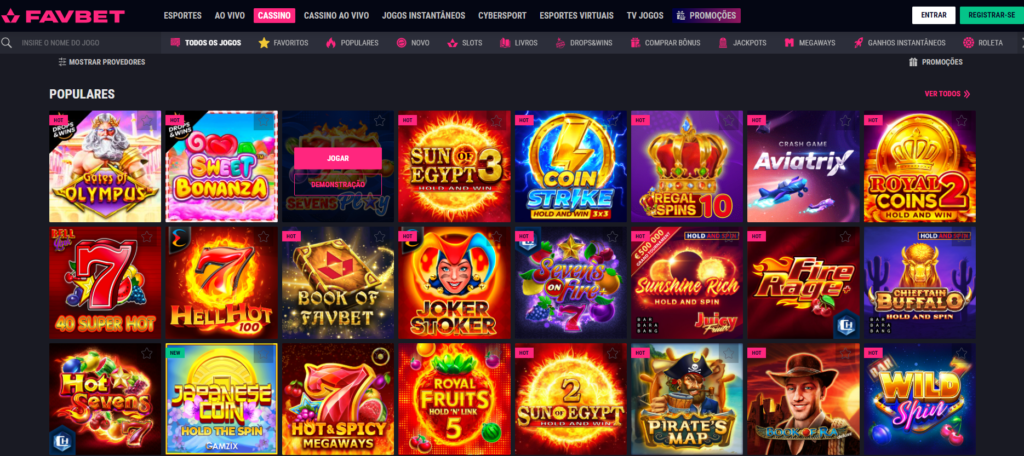 Favbet Casino – Seção de Caça-Níqueis