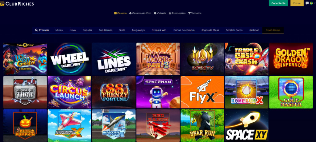 Club Riches Casino – Seção de Jogos Crash