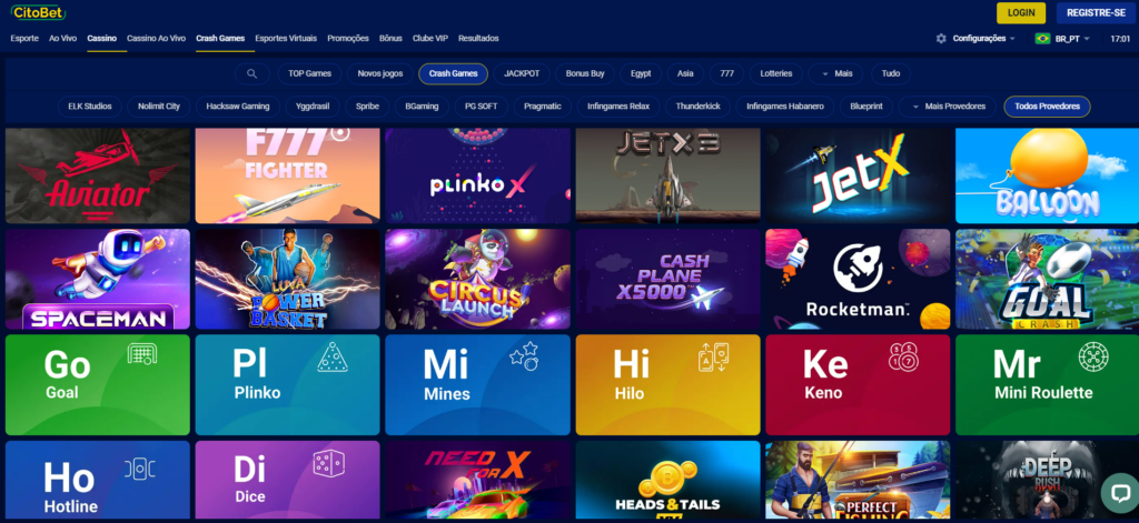 Citobet Casino – Seção de Jogos Crash