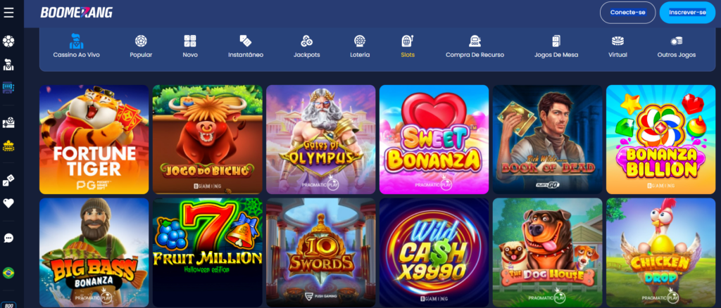 Boomerang Casino – Seção de Caça-Níqueis