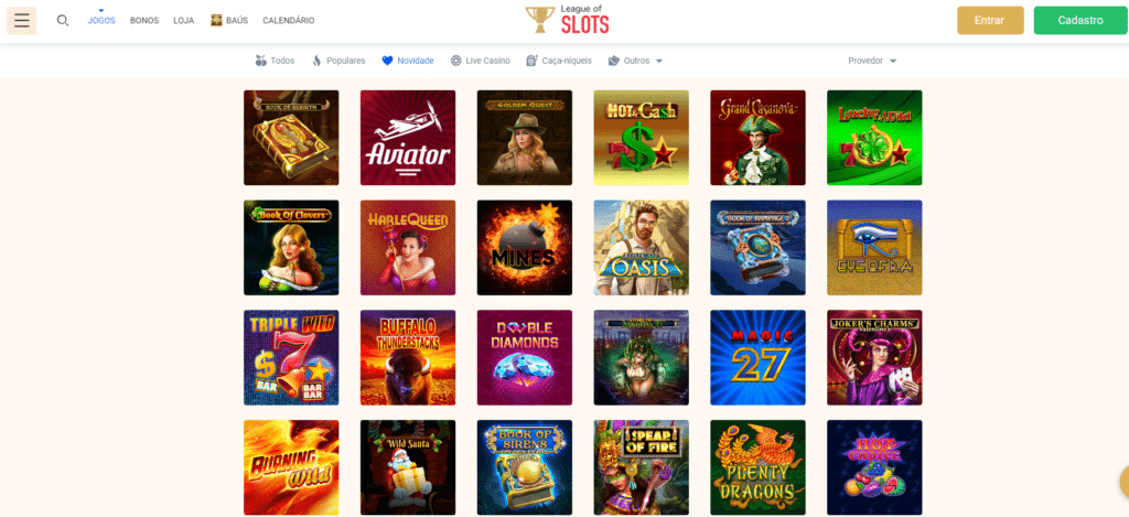 League of Slots Casino - Casino – Seção de Caça-Níqueis
