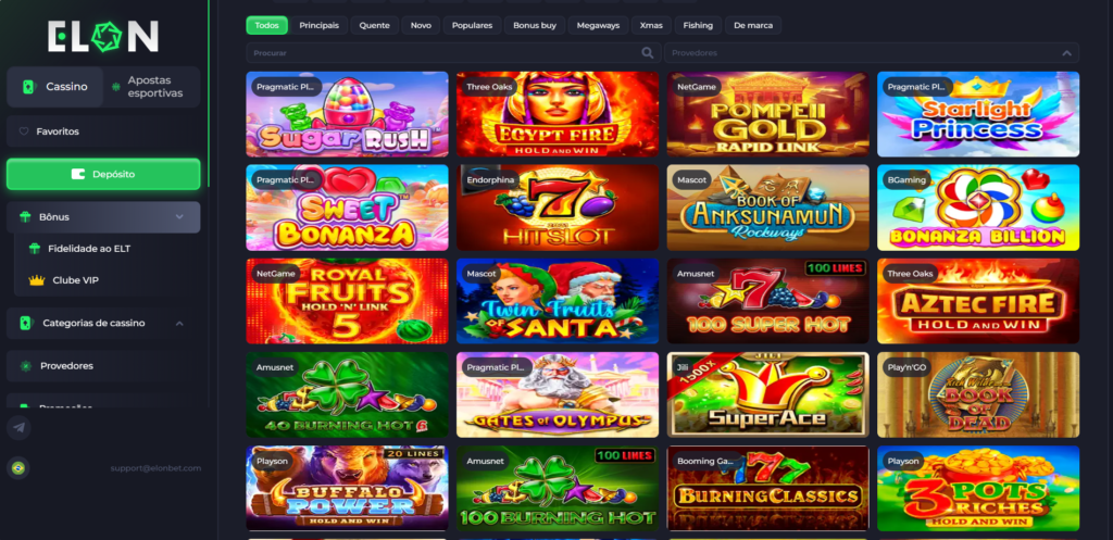 Seção de Jogos de Caça-Níqueis - ElonBet Casino