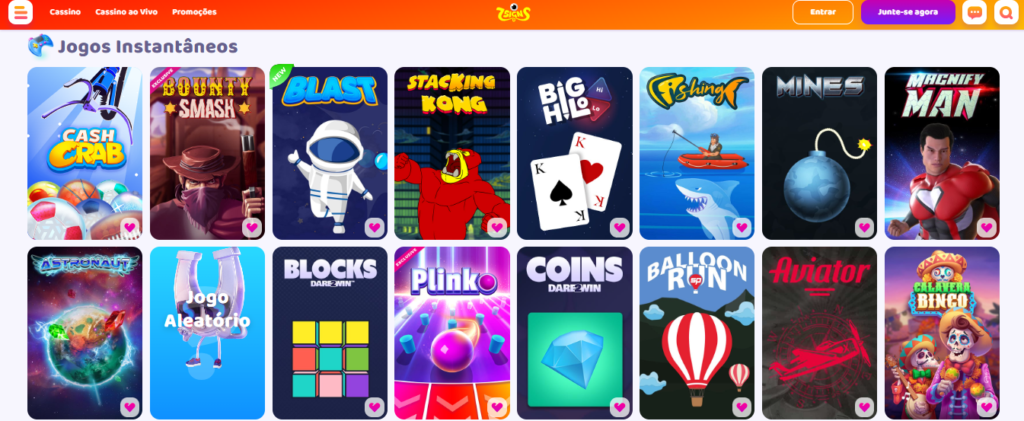 Seção de jogos crash - 7Signs Casino