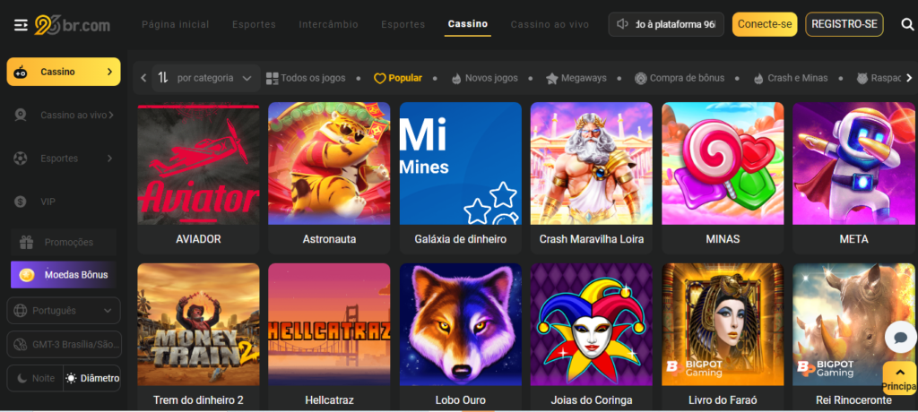 Seção de jogos crash - 96 Casino