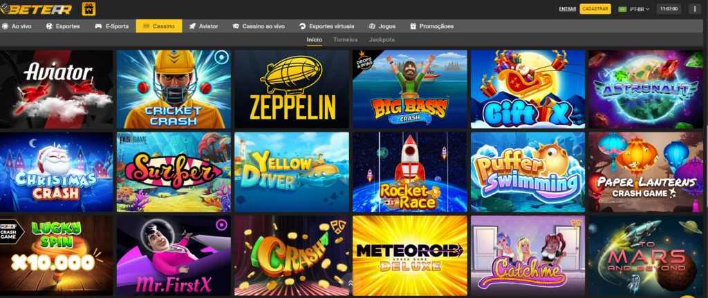 Seção de jogos crash – Beterr Casino