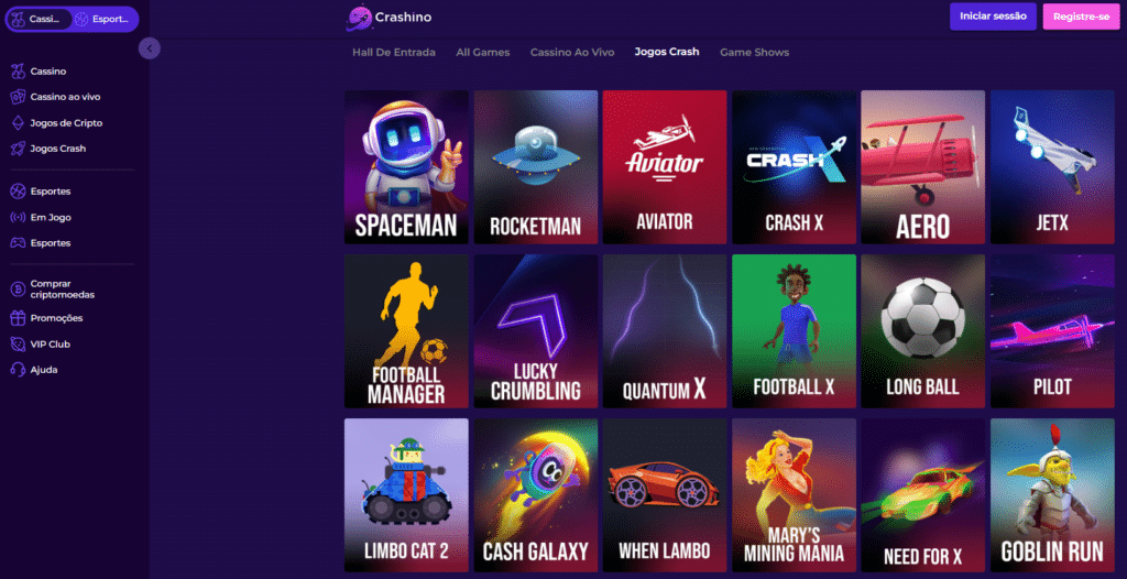 Seção de jogos crash – Crashino Casino