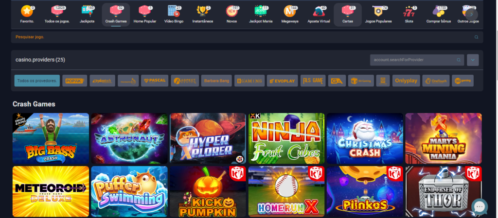 Seção de jogos crash - Bettogoal Casino