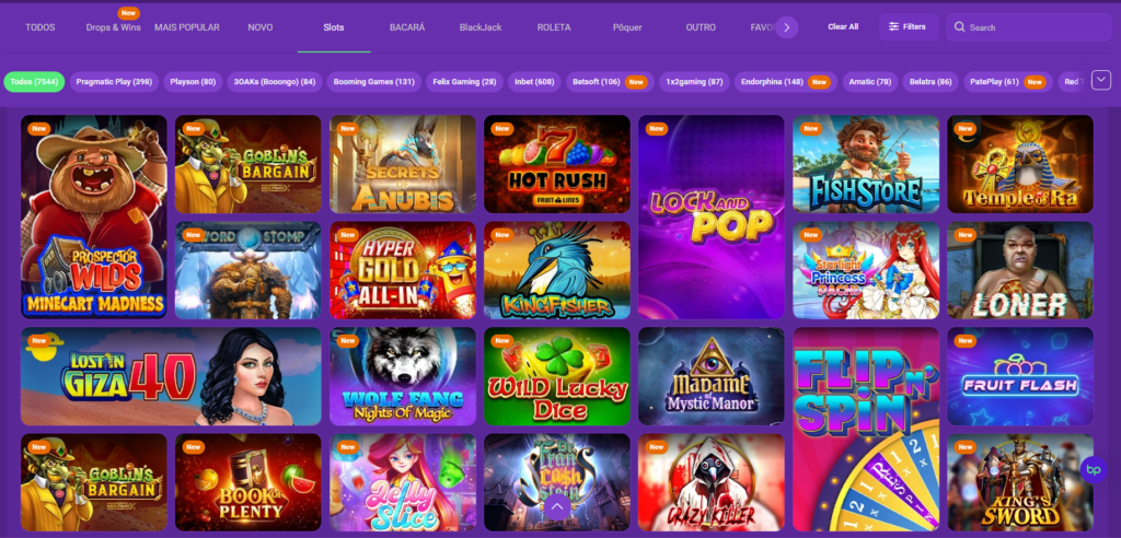 Seção de Jogos Caça-Níqueis - Betplays Casino