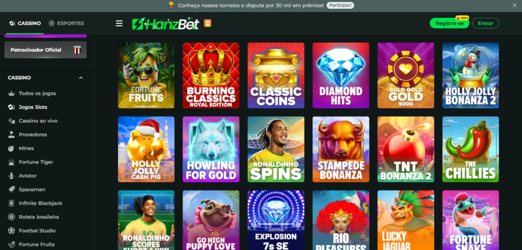 Seção de Jogos de Caça-Níqueis - HanzBet Casino