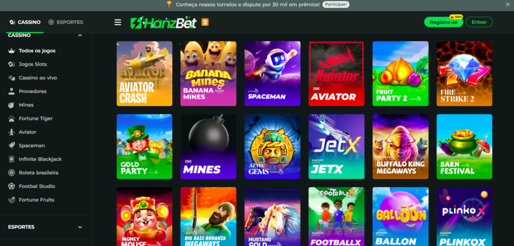 Seção de Jogos Crash - HanzBet Casino