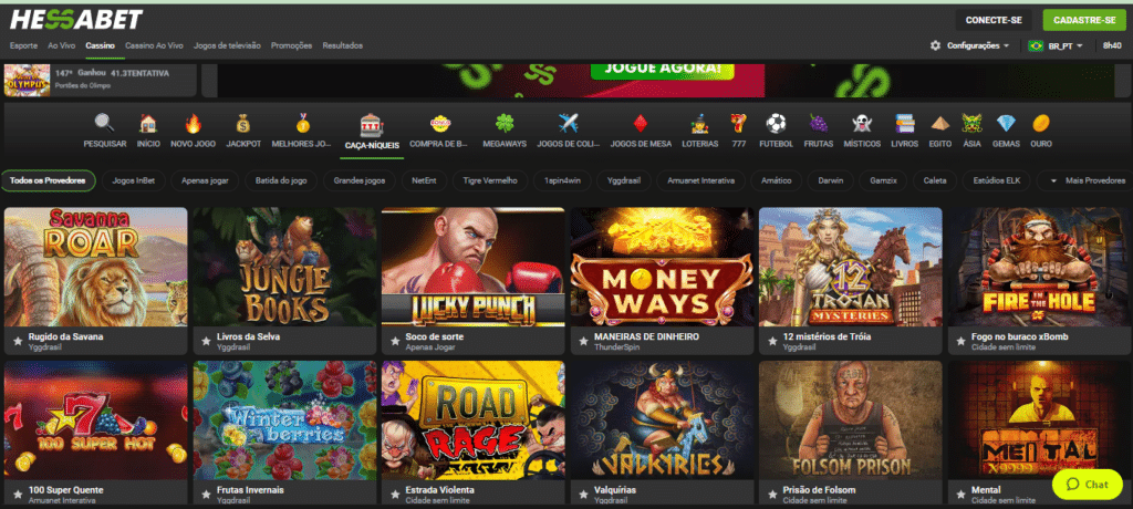 Seção de jogos de caça-níqueis - Hessabet Casino