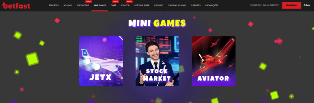 Seção de Jogos Crash - Betfast Casino