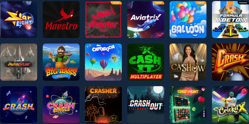 Seção de Jogos Crash - Fazobetai Casino
