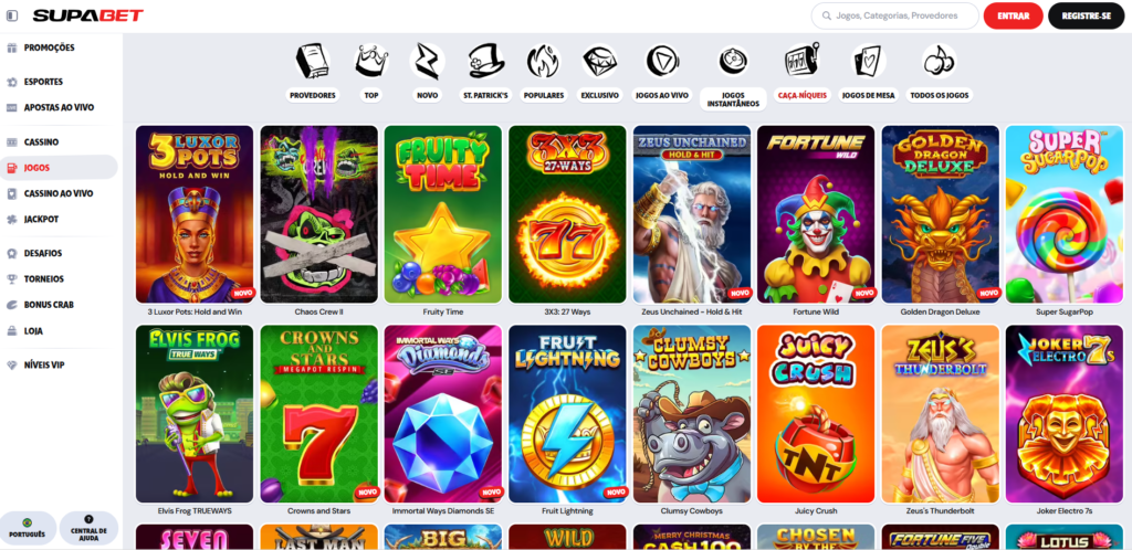 Seção de Jogos de Caça-Níqueis - Supabet Casino
