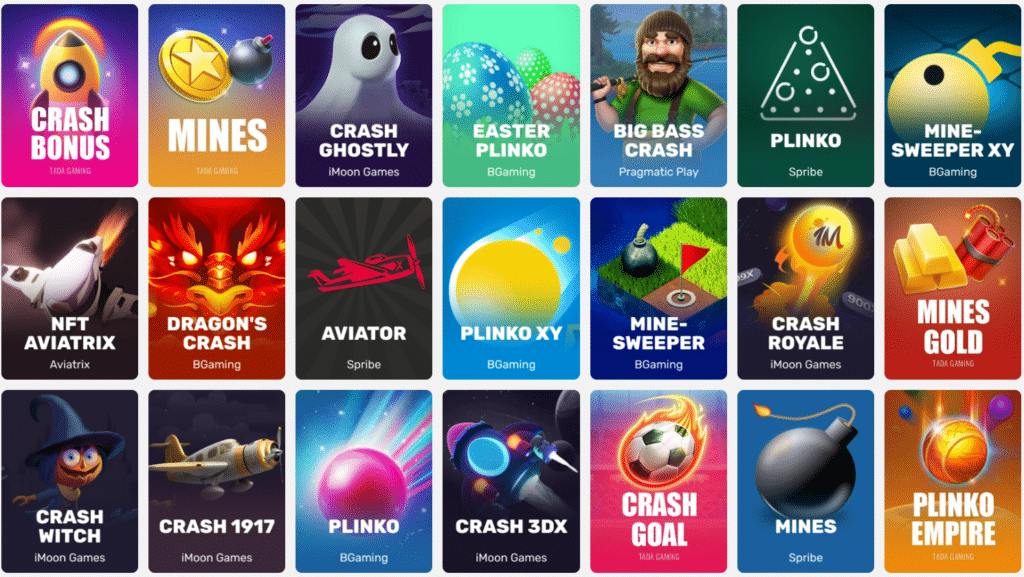 Seção de Jogos Crash - Win.Casino 
